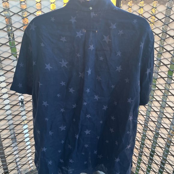 Polo Ralph Lauren Linen Shirt Blue Americana Star (Big & Tall) XXL - Picture 6 of 6